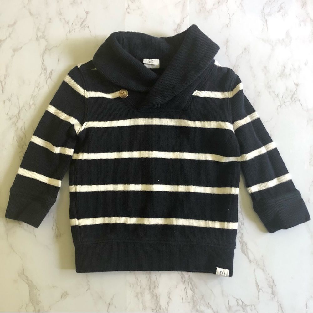 Gap Striped Toddler Sweater Navy 12-18 Months